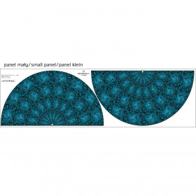 LACE BUTTERFLIES / blue - circle skirt panel 