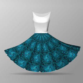 LACE BUTTERFLIES / blue - circle skirt panel 