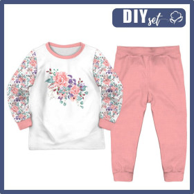 CHILDREN'S PAJAMAS " MIKI" - WILD ROSE FLOWERS PAT. 1 (BLOOMING MEADOW) - sewing set