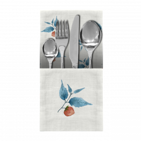 NAPKINS AND RUNNER - BLUE LEAVES pat. 2 - sewing set