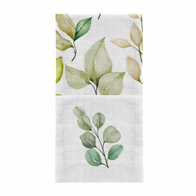 NAPKINS AND RUNNER - GREEN LEAVES - sewing set