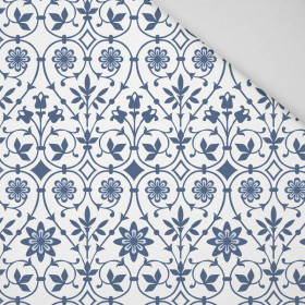 FLOWERS pattern no. 1 (classic blue) - Panama 220g