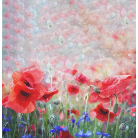 POPPIES pat. 1 - panel Waterproof woven fabric