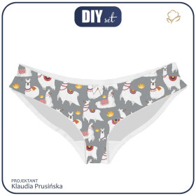 WOMEN'S PANTIES - LAMA / grey - XXL