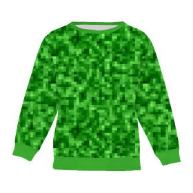 CHILDREN'S (NOE) SWEATSHIRT - PIXELS pat. 2 / green - sewing set