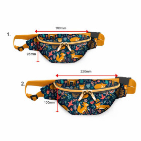 HIP BAG - FOXES IN THE FORREST / Choice of sizes
