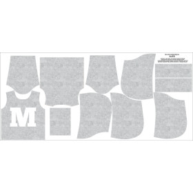 KID'S HOODIE (ALEX) - "M" / acid wash light grey - sewing set