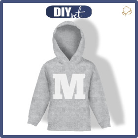 KID'S HOODIE (ALEX) - "M" / acid wash light grey - sewing set