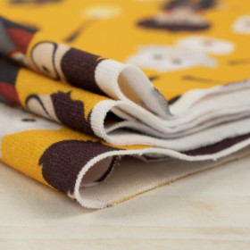 MAGICAL FRIENDS pat. 1 (MAGIC SCHOOL) / mustard - single jersey with elastane 