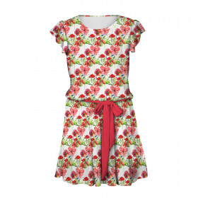 DRESS "EMMA" - POPPIES PAT. 2 (IN THE MEADOW) - Viscose jersey with elastane