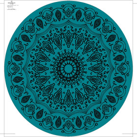 MANDALA pat. 6 / emerald - circle skirt panel