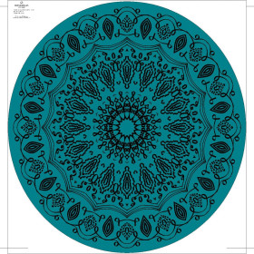 MANDALA pat. 6 / emerald -  big circle skirt panel 