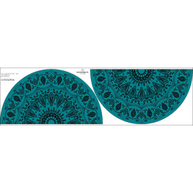 MANDALA pat. 6 / emerald - circle skirt panel