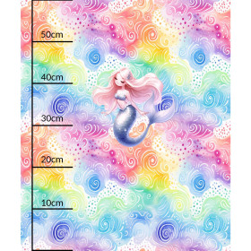 MERMAID (SEA ANIMALS PAT. 3) - panel (60cm x 50cm) Waterproof woven fabric