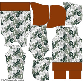 CLASSIC WOMEN’S HOODIE (POLA) - MONSTERA 3.0 - looped knit fabric 