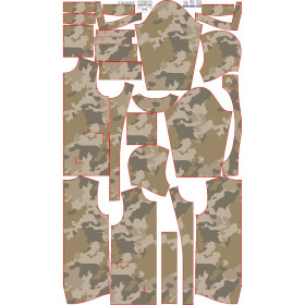 MEN'S PARKA (TOM) - CAMOUFLAGE PAT. 3 / beige - sewing set