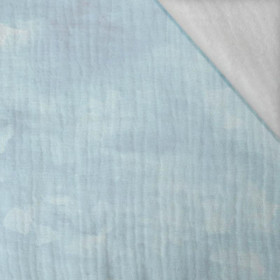 CAMOUFLAGE pat. 2 / light blue - Cotton muslin