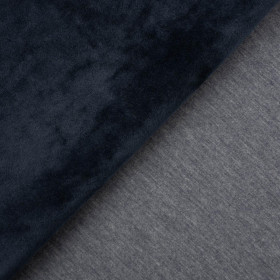 NAVY - double-sided velvet with knit