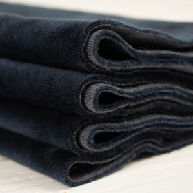 NAVY - double-sided velvet with knit
