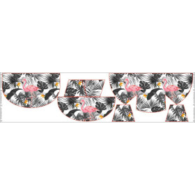 HIP BAG - FLAMINGOS WITH LEAVES 2.0 / Choice of sizes