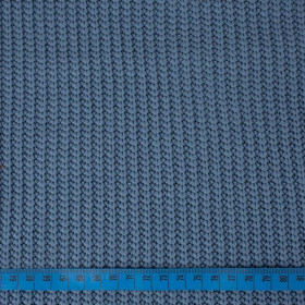 MUTED BLUE - Cotton sweater knit fabric 505g