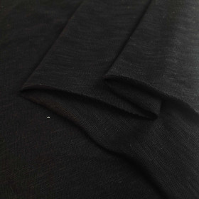 "FLAME" cotton jersey - BLACK