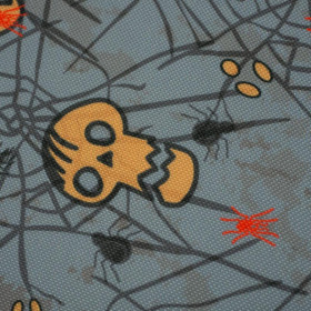 HALLOWEEN WEB SKULL - Waterproof woven fabric
