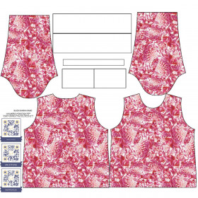 WOMEN'S SWEATSHIRT (HANA) BASIC - FLOWER MIX PAT. 2 - sewing set
