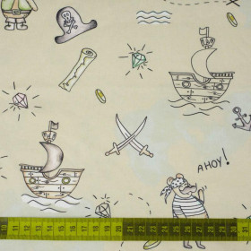PIRATES part. 2 (AHOY, ADVENTURE!) / sand - looped knit fabric