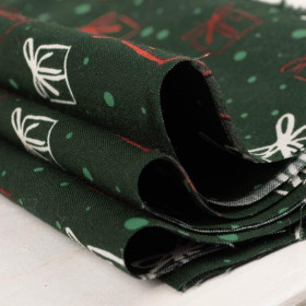 PRESENTS / bottled green - POPLIN 100% cotton 