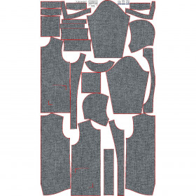 MEN'S PARKA (TOM) - LINEN / grey - sewing set