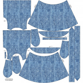 DRESS "EMMA" - VINTAGE LOOK JEANS (blue) - Viscose jersey with elastane