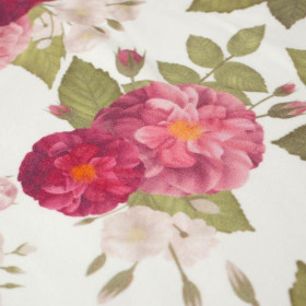 ROSE GARDEN / white - single jersey with elastane 