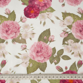ROSE GARDEN / white - single jersey with elastane 