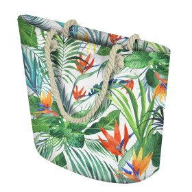 TOTE BAG - PARADISE JUNGLE / white - sewing set