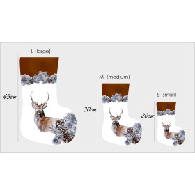 Christmas Stocking Set - REINDEER / CONES