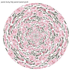 PINK PEONIES pat. 3 -  big circle skirt panel 