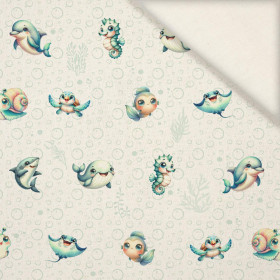 SEA ANIMALS PAT. 2 - Linen 100%