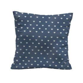 CUSHION PANEL - HEARTS  / dark blue (NORWEGIAN PATTERNS) 
