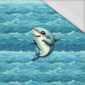 SHARK (SEA ANIMALS pat. 1) - panel (60cm x 50cm) Waterproof woven fabric