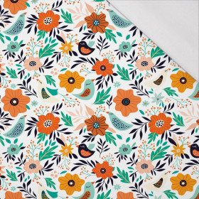 FOLK BIRDS 2.0 / white - single jersey with elastane 