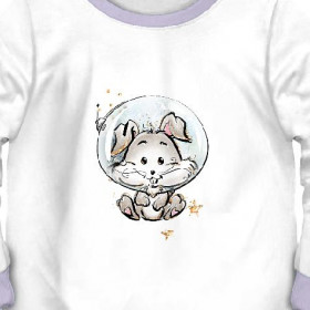 CHILDREN'S PAJAMAS " MIKI" - BUNNY (CUTIES IN THE SPACE) - sewing set