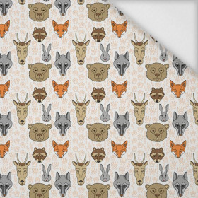 FOREST ANIMAL TRACK / white - softshell