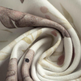 GREY BUNNIES pat. 3 (PASTEL BUNNIES) - looped knit fabric