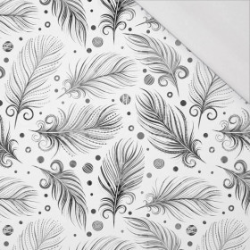 GREY FEATHERS (GREY) / white - single jersey with elastane 