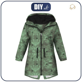 KIDS PARKA (ARIEL) - SPIDER'S WEB  / öko melange - softshell