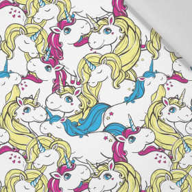 FAIRYTALE UNICORNS / white - Cotton woven fabric
