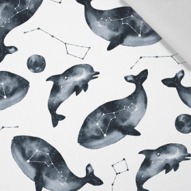 GALACTIC OCEAN (GALACTIC ANIMALS) / white - Cotton woven fabric