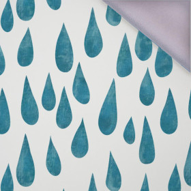 BIG DROPS (turquoise) / white - softshell
