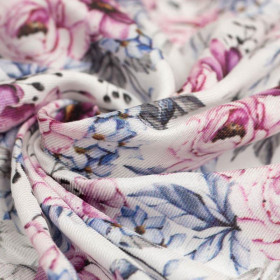 WATERCOLOR BOUQUET Pat. 4 - viscose woven fabric
